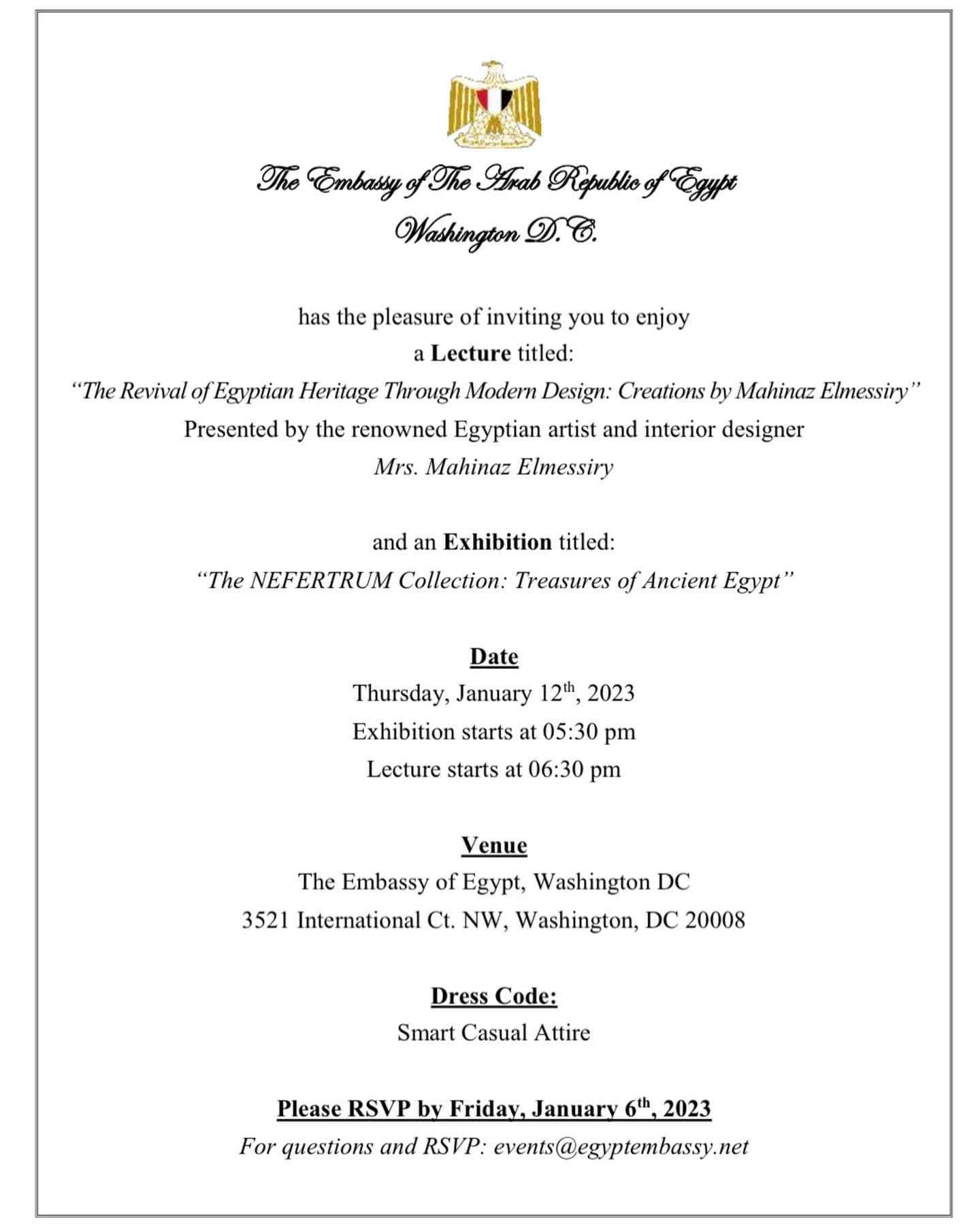 Ancient Egyptian collection exhibition in Frostburg – Maryland, Annapolis – Maryland, Egyptian Embassy – Washington DC, and San Jose – California (2023)